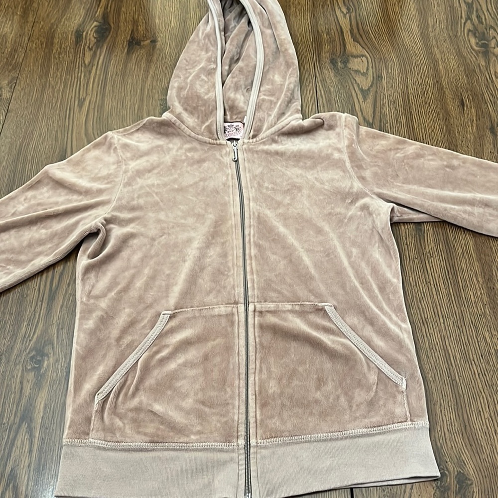 Beige juicy couture zip up jacket.